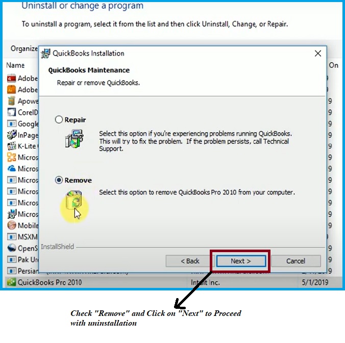 Proceed with Uninstallation Process - QuickBooks Time Login