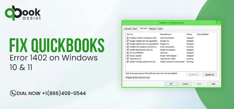 How to fix QuickBooks Error 1402