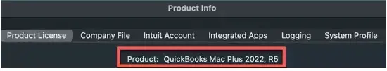 Product info: QuickBooks Mac Plus 2022 R5