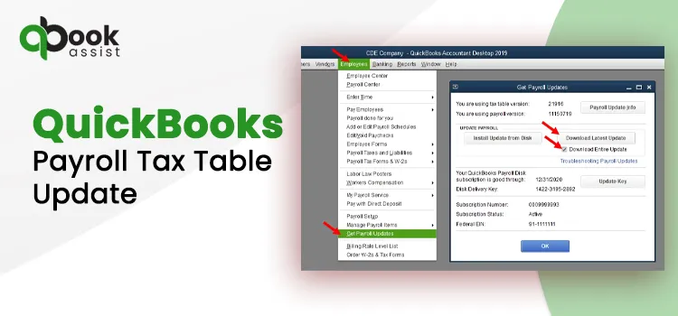 QuickBooks Payroll Tax Table Update