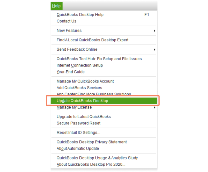 QuickBooks desktop updates