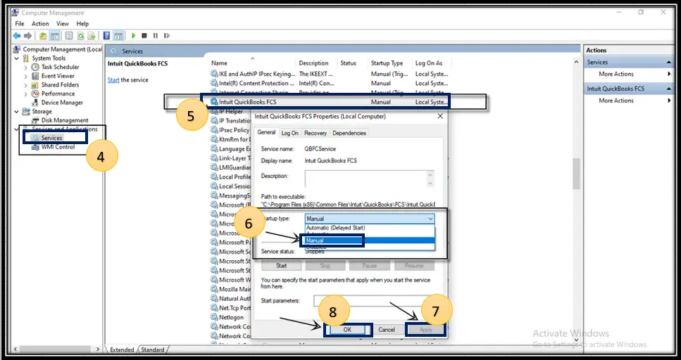 Computer Management window