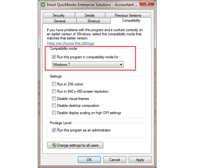 Run the QuickBooks as an Administrator
