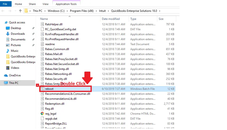 Now, right-click on the reboot.bat file