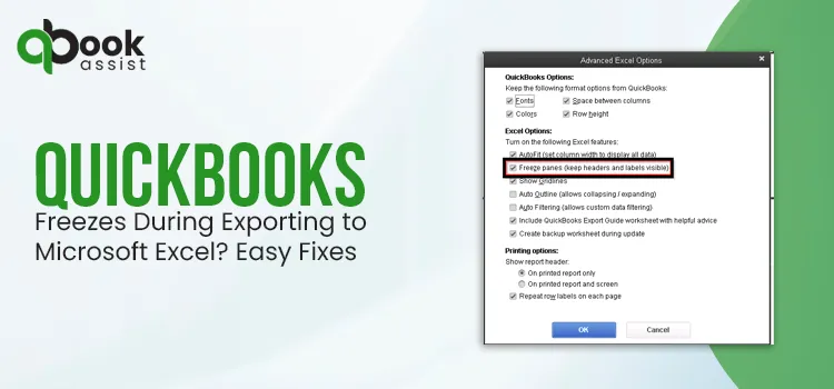QuickBooks desktop freezes when exporting to excel