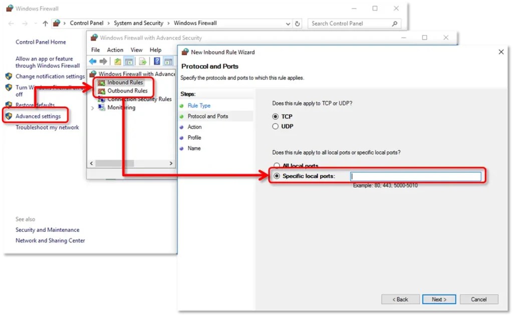 Add Firewall Port Exception