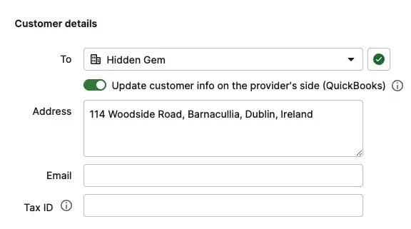Customer Details