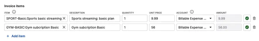 choose the Create Invoice button