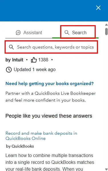 QuickBooks Online customer service.